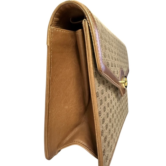 RARE Genuine Vintage GUCCI GG Logo Chain Shoulder Bag Clutch Bag Purse - Picture 13 of 16